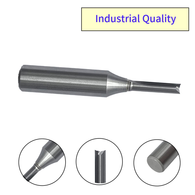 CO-CUTTNER Straight Router Bits Solid Carbide Insert with 1/4-inch Shank, 7/32" Diameter for Routers Slotting Grooving Industrial Grade 1/4Shk*7/32Dia.*1-1/4Dept