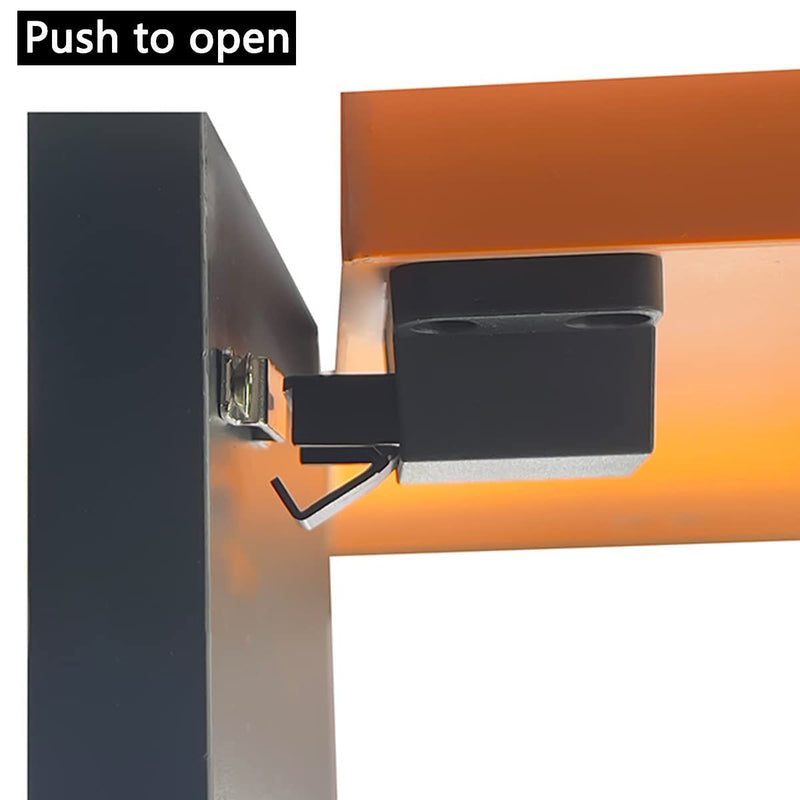 Self-Closing Push to Open Door Latches Hardware CBRIVE 4Pack Kitchen Cabinets Push Latch & Lock Heavy Duty Touch Latch and Catch for Drawers Push Pull Tip On RV Closet Press to Release Strong Pop Out 4 Pack Black-Non Magnetic