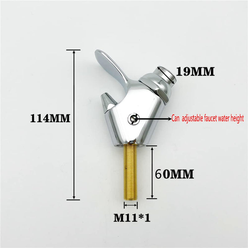 Outdoor Drinking Fountain Bubbler - Freeze Proof, Camping Faucet for 1/4 inch Tubes, Chrome finish 1/4 inch Tubes Connector