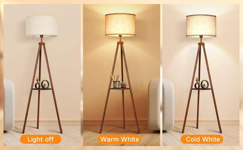 OUTON Drum Lamp Shades for Floor Lamps, 16" Top x16 "Bottom x 9" High, Easy to Assemble, Replacement Linen Lampshades for Table Lamps & Bedside Lamps (1.65" Spider) 16 Inch+Beige Shade