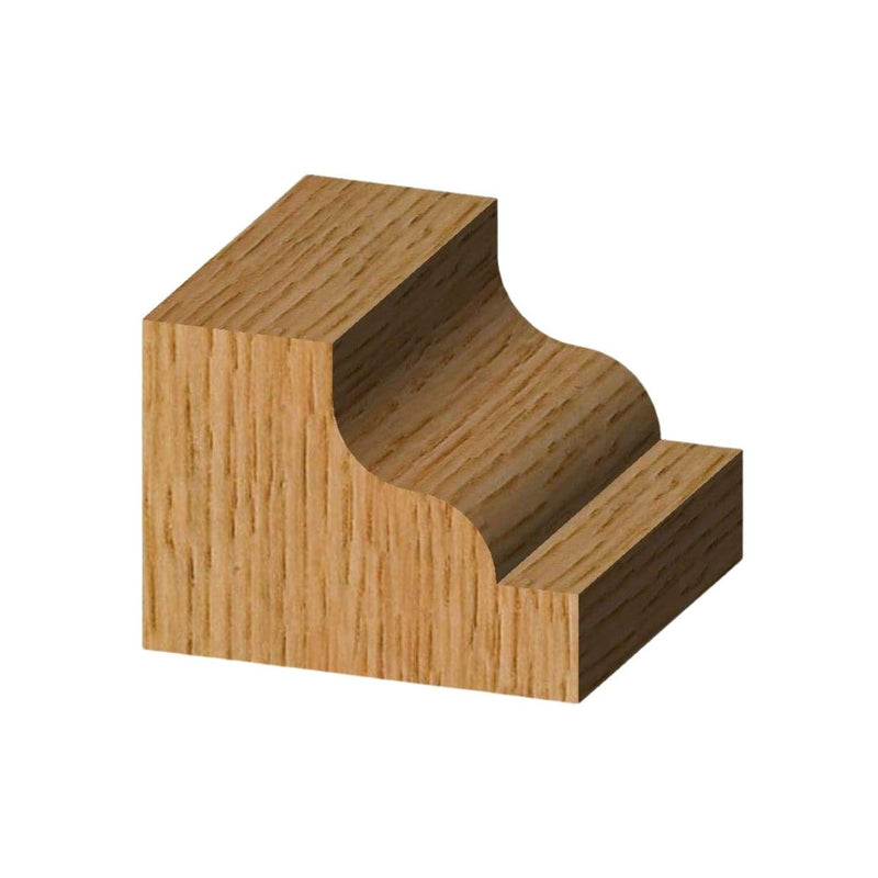 Whiteside 3608 Plunge Ogee Router Bit: 3/16 Inch Radius, 3/8 Inch Small Diameter, 1-1/8 Inch Large Diameter, 1/2 Inch Cutting Length, 1/2 Inch Shank, 2-1/4 Inch Overall Length
