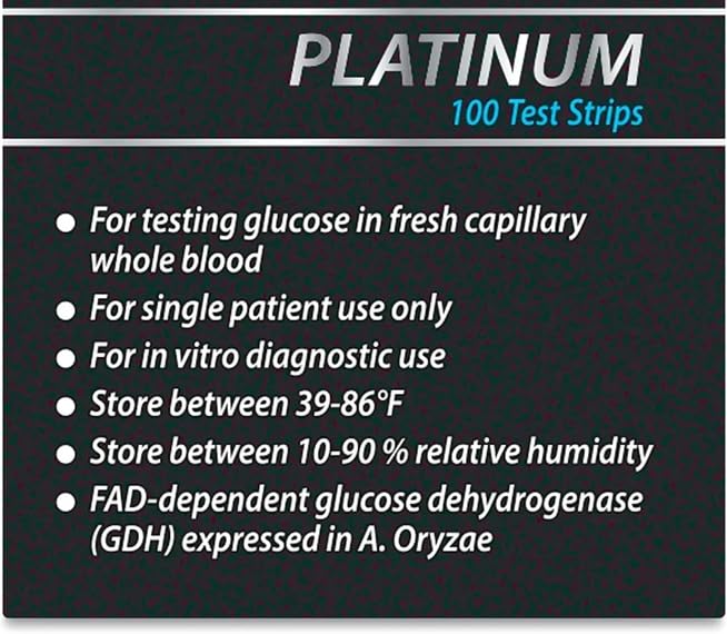 Blood Glucose Test Strips, 100 Count | Ideal for Glucose Monitor Kit, Glucose Level Testing | Reliable Readings | Accurate & Easy to Use | High Accuracy Strips