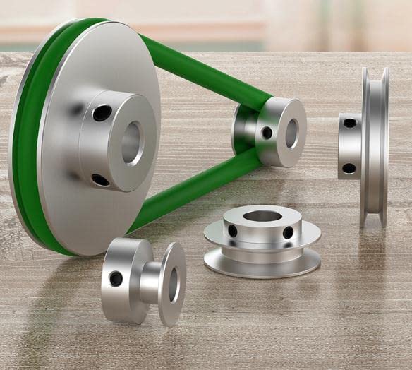 CHANCS Outer Diameter 30mm Single Groove Pulley 8mm Fixed Bore Pulley for Drilling Machine 6MM PU Round Belt 30x8mm