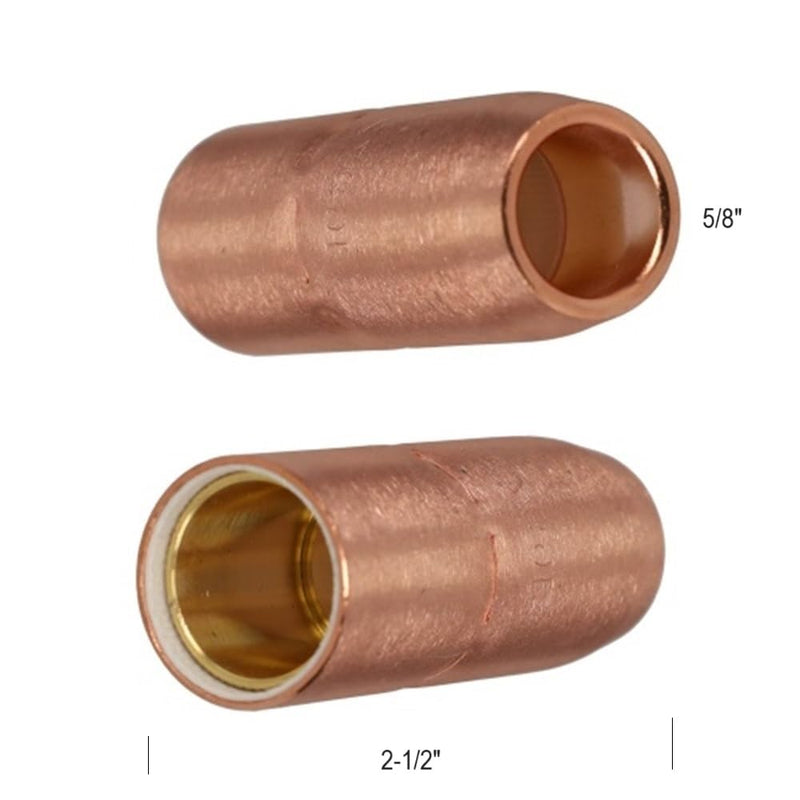 169-726 Mig Welding Nozzles 5/8" Flush for Miller Miller Millermatic M25 M40 and Hobart MIG Weld Gun 169726 (5 Pack) 169-726