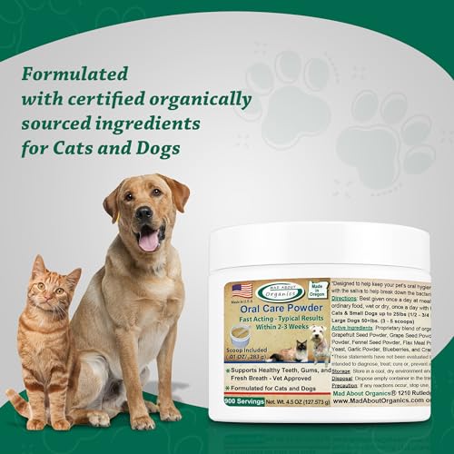 Dog Dental Care Powder – 550 Servings, Medium Size – Tartar and Plaque Remover, Pet Dental Cleaning Powder for Oral Hygiene and Fresh Breath, Teeth Cleaner and Canine Tooth Powder 2.75 Ounce (Pack of 1) - PawsPlanet Australia