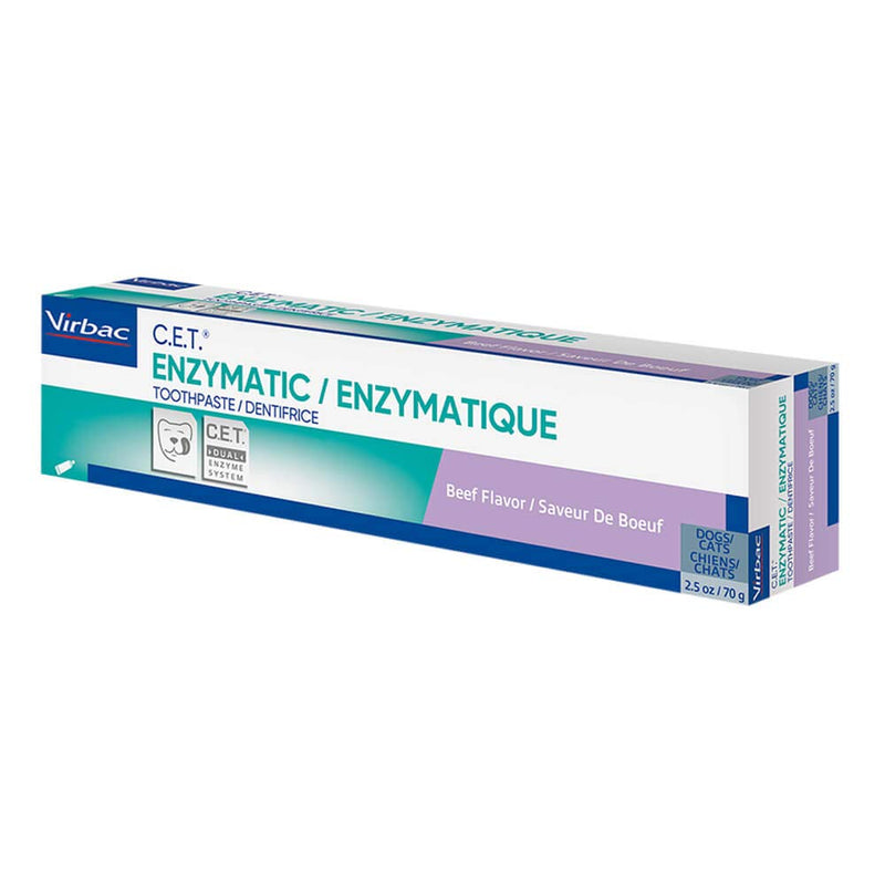 CET Virbac Plaque Tartar Control Enzymatic Dog and Cat Toothpaste, 2.5 oz, Beef - PawsPlanet Australia