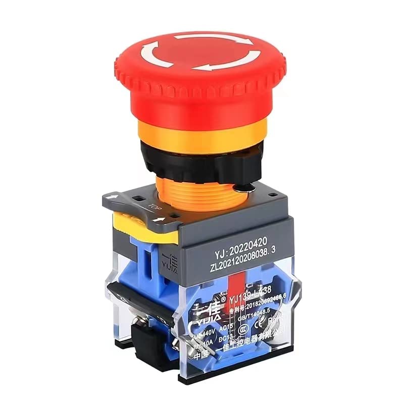 Emergency Stop Button with Box Emergency Stop Switch with Plastic Box e-Stop Button Box Push Button Station Box Red instantaneous switch box