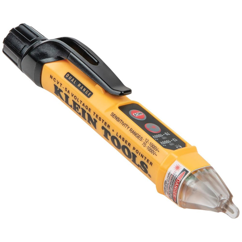 Klein Tools NCVT5KIT Electrical Tester Kit with Dual-Range Non Contact Voltage Tester with Laser Pointer and GFCI Receptacle Tester 2-Piece Kit