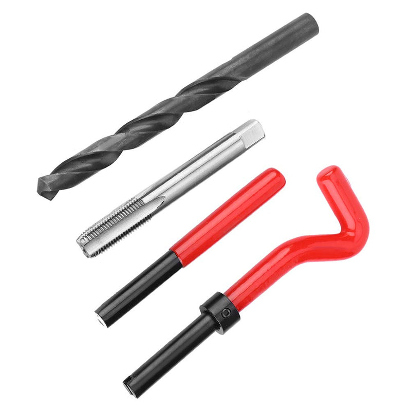 17Pcs Thread Repair Kit, M11 x 1.25 Drill Helicoil Repair Kit Stainless Steel 2D Female Thread Repairing Accessory