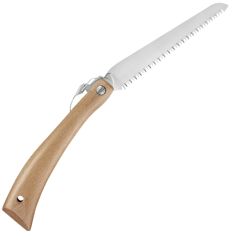 Opinel Folding Saw - Gardening and Camping Folding Carbon Steel Saw with Beechwood Handle No.18