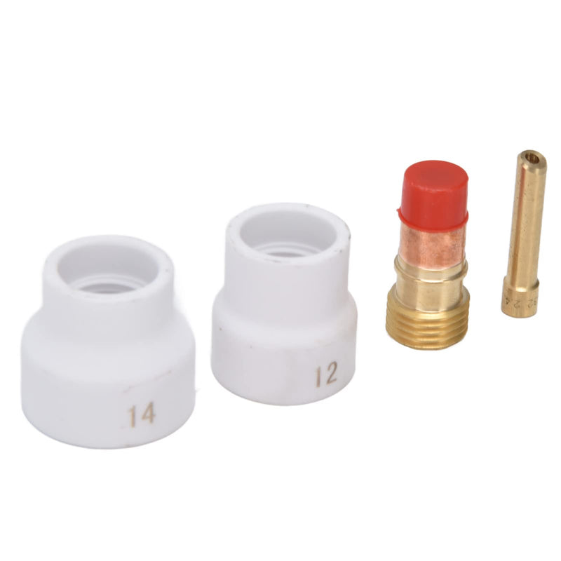 4PCS Gas Lens Kit Welding Torch Consumables Cup Electrode Holder Connector for WP 17 18 26