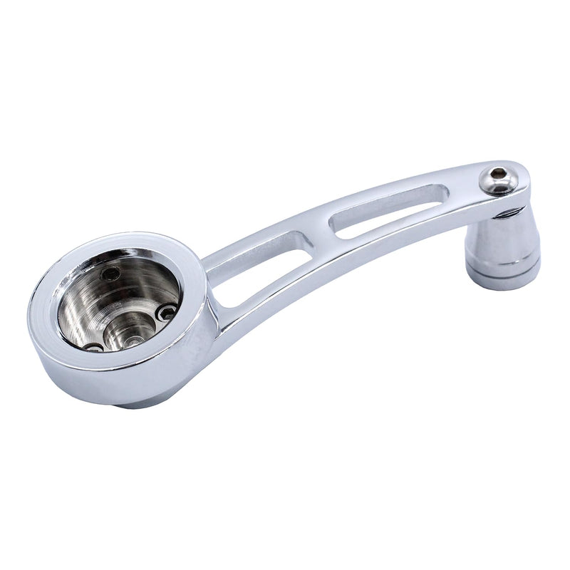 1 Pair Left & Right Window Crank Handle Kit Chrome Billet Aluminum 4 1/4" Window Handles Fits for Hot Rod Chevy Ford Chrysler Silver