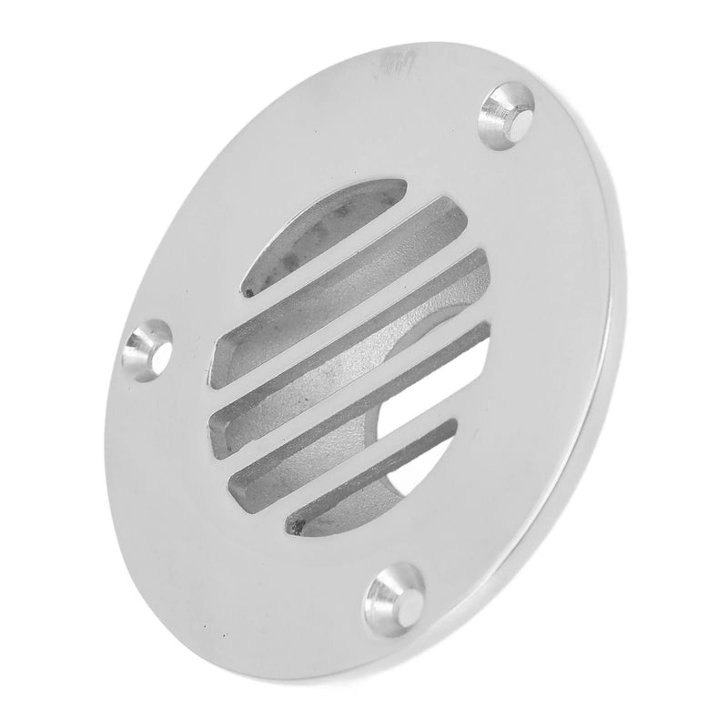 RiToEasysports Boat Floor Deck Drain, 316 Stainless Steel Marine Deck Drain Silver Polished Treatment Cover Marine Accessories Ship