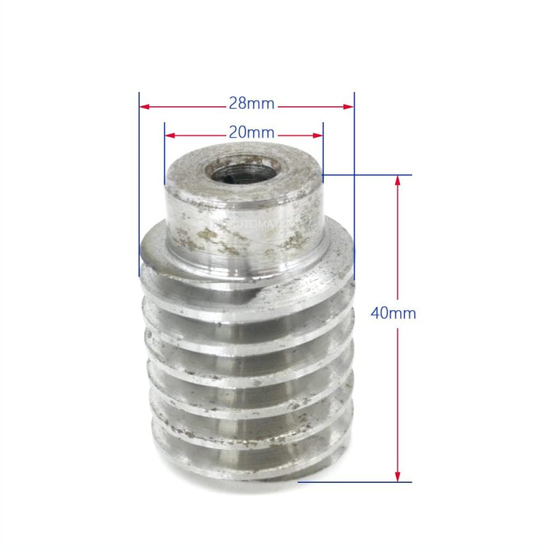 Worm Gear Set 1.5M-20T 20:1 Ratio 1.5 Mod Carbon Steel Rod Shaft 20Teeth Brass Gear Wheel Reduce Transmission Part (Gear-15mm, Rod-15mm Bore) Gear-15mm