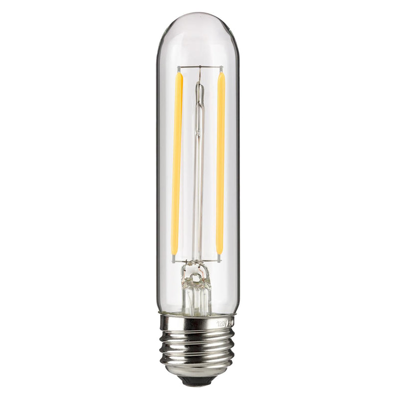 Sunlite 41790 LED Edison T10/T30 Tubular Light Bulb, 2 Watts (25W Equivalent), 160 Lumens, Medium E26 Base, 120 Volts, Dimmable, 90 CRI, UL Listed, Clear, 2700K Soft White, 6 Pack