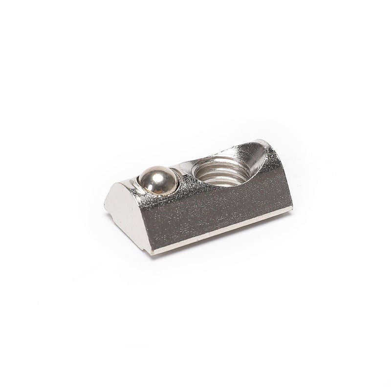 50 Packs M8 Thread T Spring Nut,Roll in T-Nut with Ball Spring,European Standard 40 Series Aluminum Slot Carbon Steel
