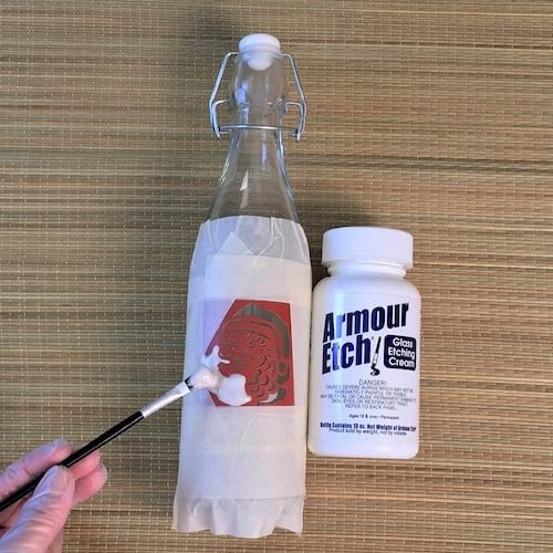 Over'N'Over Reusable Glass Etching Stencils – Durable Self-Stick Designs for Glass, Mirrors, and Ceramics with Armour Etch Cream – 5" x 8" Stencil Sheet - Cookies for Santa