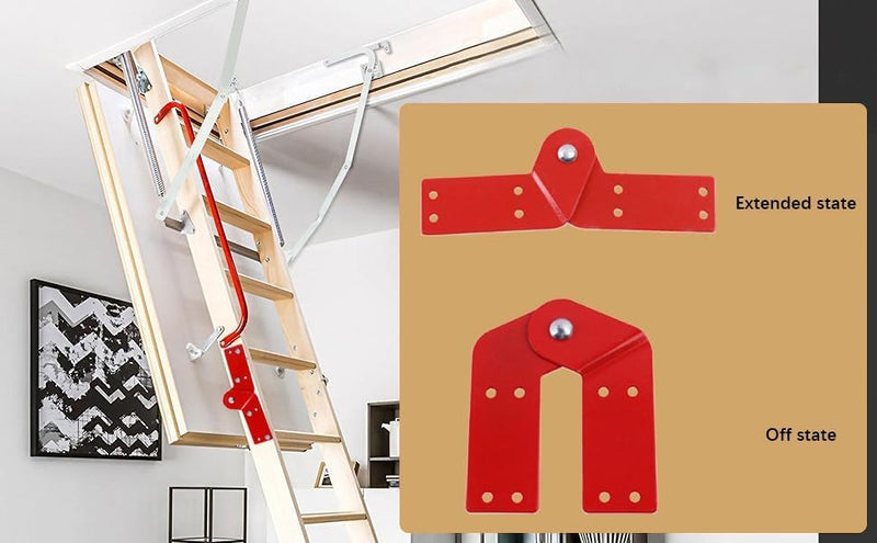 Attic Ladder Hinge Herringbone Ladder Tie Rod Attic Ladder Accessories (2Pcs) 2 - NewNest Australia