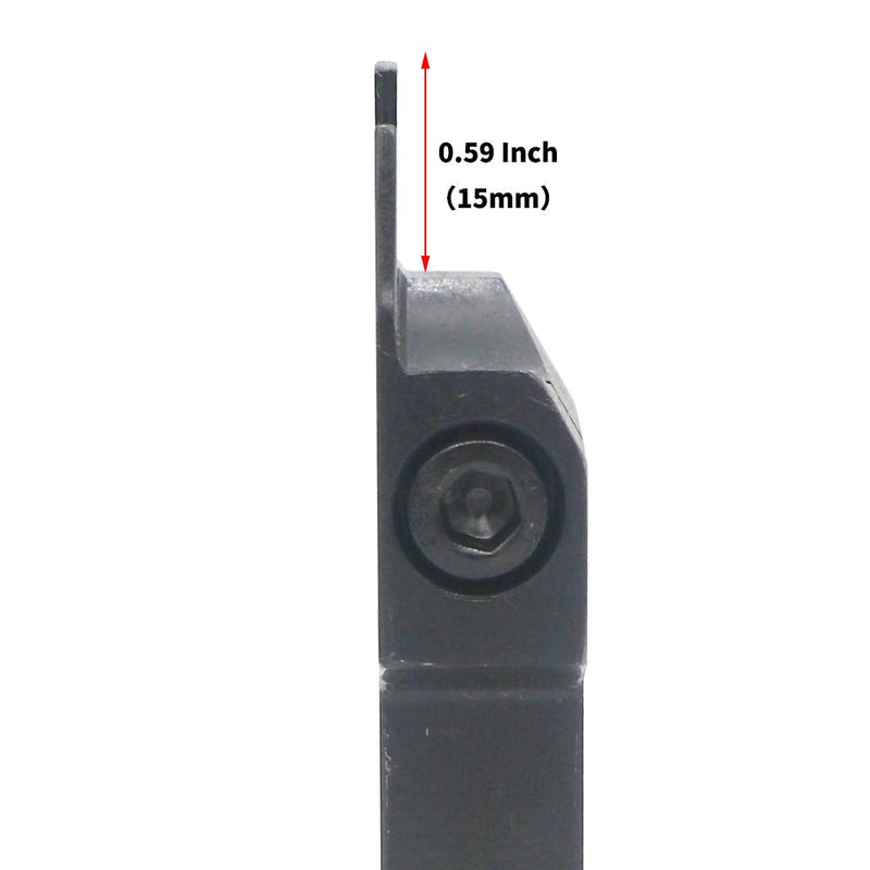 CNC Lathe Grooving Tool Holder MGEHR1212-2(0.47 Inch), with Three MGMN200 Cemented Carbide Blades. Yellow Processed Steel, Fuchsia Processed Stainless Steel, Silver Processed Aluminum Alloy. (2mm) MGEHR1212-2 (Right)