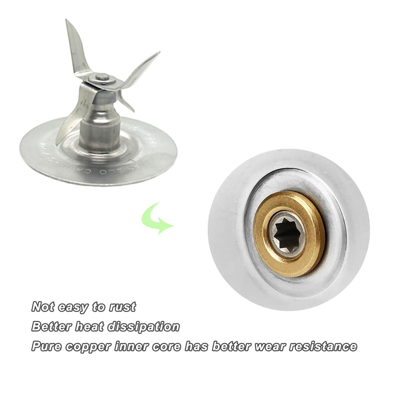 for Oster Blender Replacement Parts Blender Ice Crusher Blade with Jar Base Cap and Two Rubber O Ring Sealing Ring Gasket, Compatible with Oster Osterizer Blenders Accessories