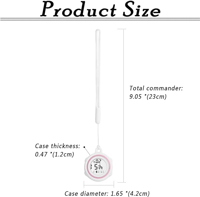 Lancardo Carabiner Watch Digital Multifunction Clip Watch Silicone Watch Pocket Watch Waterproof Women Watch Calendar Day Alarm Clock Stopwatch Pocket Watch Cute Sports Outdoor Nursing Day Gift for Her, white (white 1) - NewNest Australia