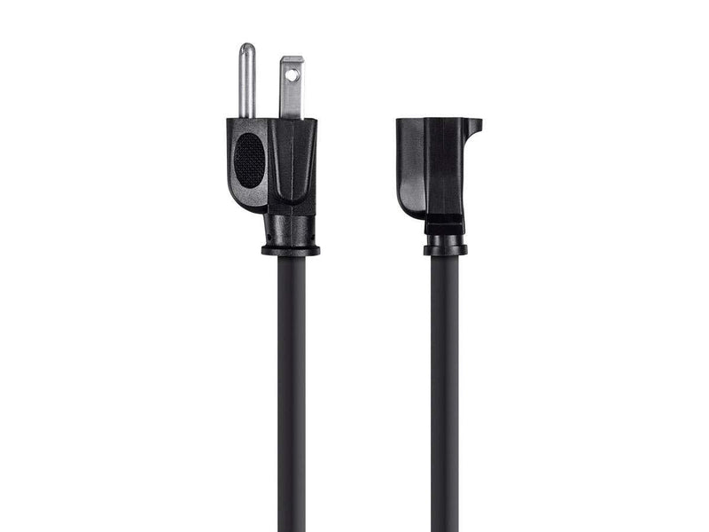 Monoprice Extension Cord - 3 Prong, NEMA 5-15P to NEMA 5-15R, 13 Amp, 1625 Watts, 16AWG, 3 Feet, Black 1 Pack Cable