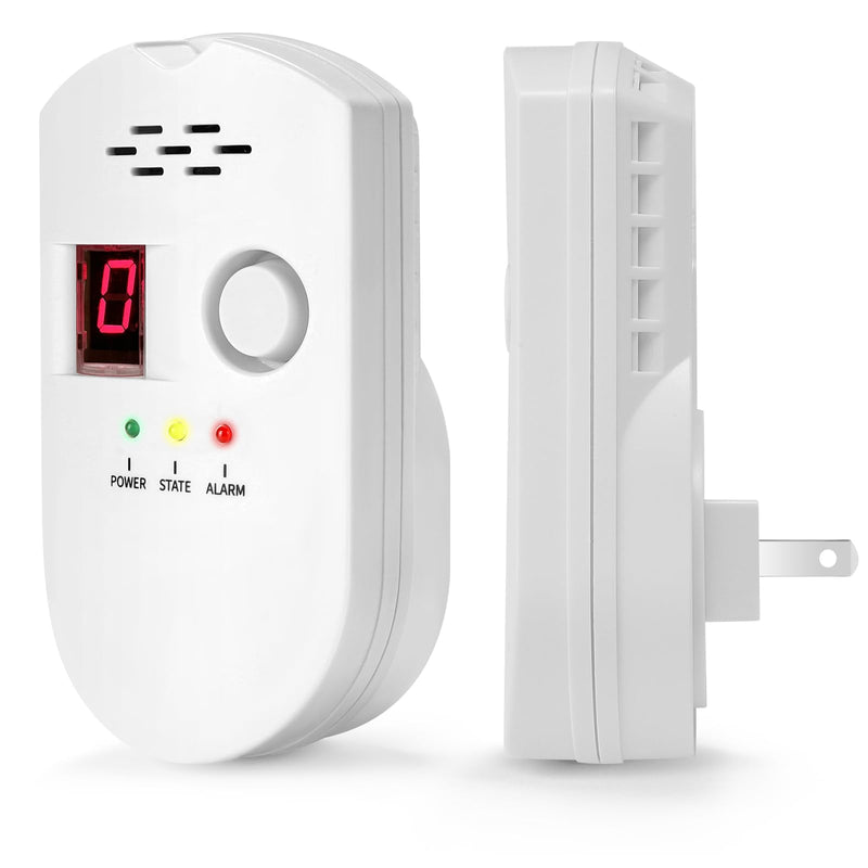 Natural Gas Detector, Plug-in Propane Gas Detector for Home & RV, Gas Leak Detector for LNG, LPG, Methane Style A