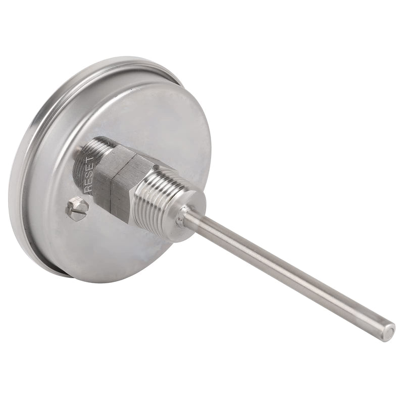 3" Dial Fully Stainless Steel Thermometer for Pot, Kettle, Brewing Bimetal, 4" Stainless Steel Stem, 0-250 deg F/-20-120 deg C, Accuracy +/-1%, Adjustable, 1/2" NPT Back Mount… 0-250°F / 4Stem( 3") - NewNest Australia
