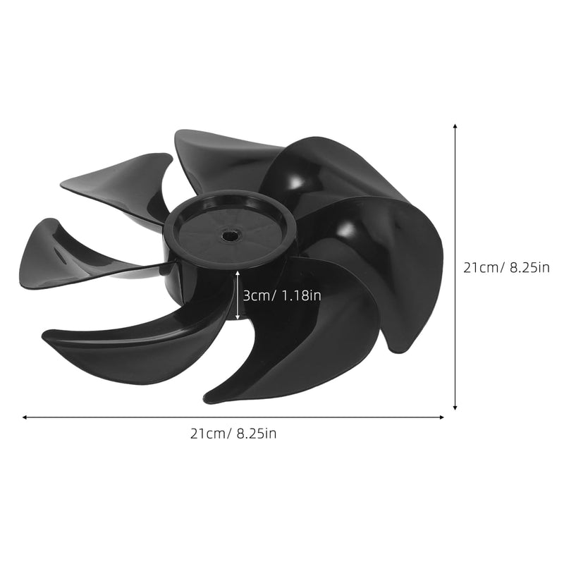 SHINEOFI Replacement Air Circulation Fan Blades 8.7-inch 7-Blade Black with 8mm Hole for Pedestal Table and Floor Fans Leaf Replacement