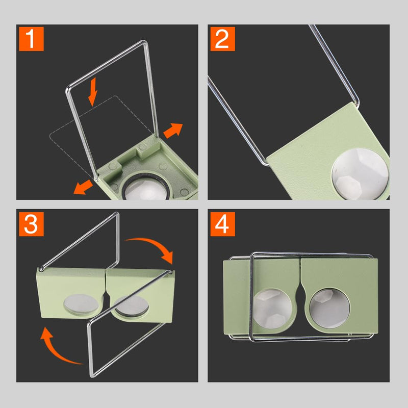 Wearable 4X Pocket Stereoscope - Lightweight Microscope with Adjustable 55-75 mm Lens Distance, Essential for Examiners, Surveyors, Engineers & Architects 1