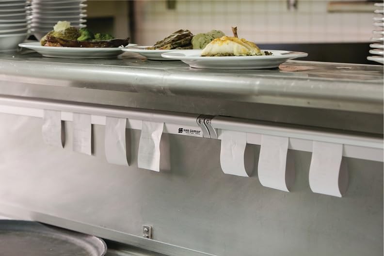 San Jamar Check Rack with Mounting Screw Pack for Kitchens and Restaurants, Stainless Steel 30 Inches