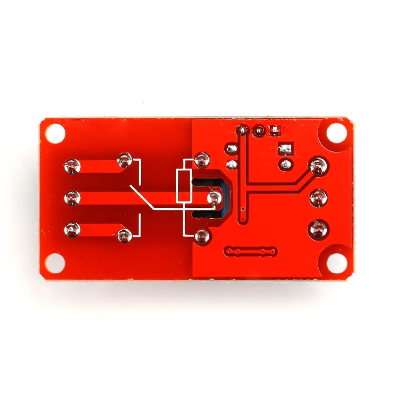 5Pcs 1 Channel 5V Relay Module with Optocoupler Isolation Supports High or Low Level Trigger 1-Way 5V Red Board Expansion Board