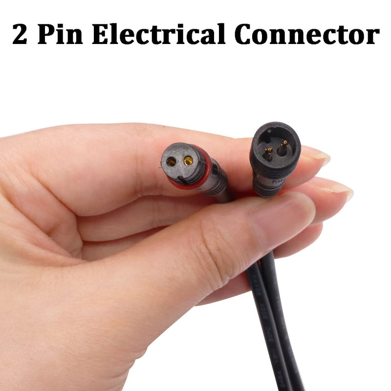 mxuteuk 6 Pairs 22AWG 2 Pin Electrical Connector,5.87in/15cm Wire Waterproof Male Female Connector,for LED Strip,Car,Truck,Boat