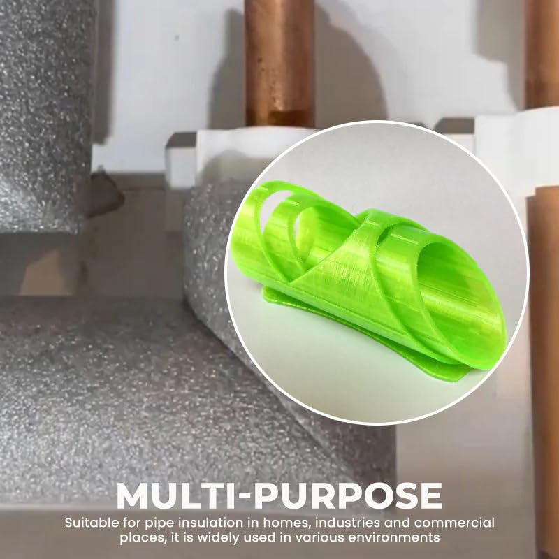 3pcs Foam Pipe Cutter Tool - Three-Tube Insulation Cutting Fixture, Insulation Cutting Fixture in 3 Models, for Pipe Insulation in Homes, Industries and Commercial Places,15mm, 22mm,28mm (Green) Green