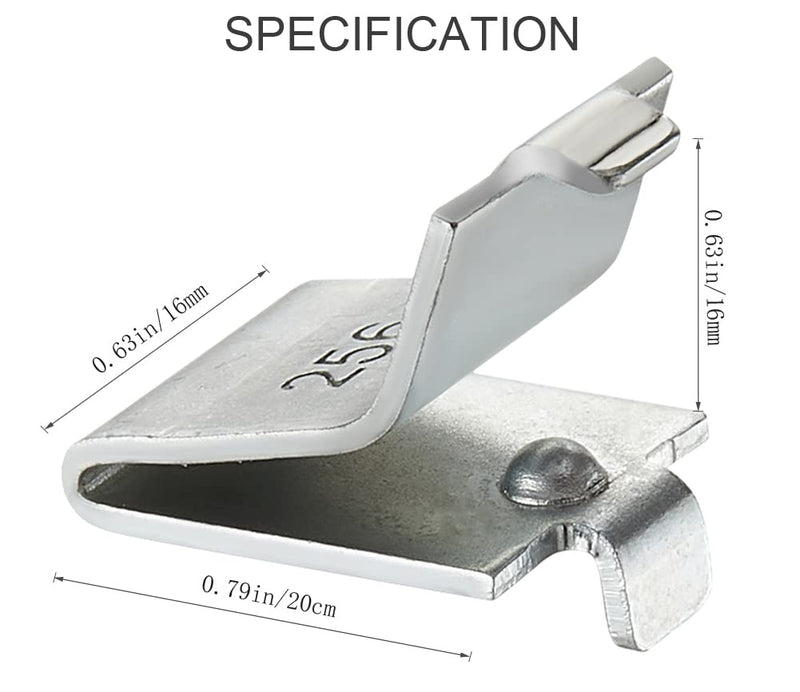 Hosrnovo Shelf Clips, Adjustable Supports Clip for 255 Standard Pilaster, Heavy Duty Metal Shelving Brackets Clips for Kitchen Cabinet Bookcase (Silver 28) Silver 28