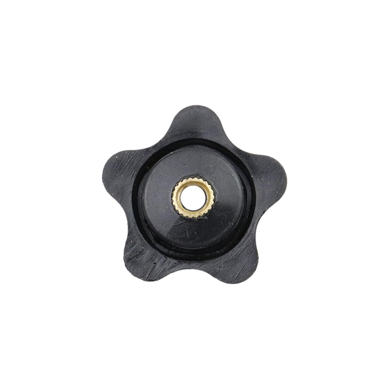 Antrader M5 Star Knobs,10Pcs Star Knob Clamping Handle Nut Thru Hole Star Knobs Nuts Screw Knurled Clamping Nut Knob Black Plastic Handle Clamping Knobs 30#M5