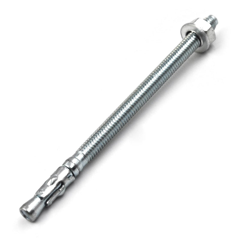 1/4x4 Inch Standard Fasteners for Heavy-Duty Zinc Wedge Anchors for Cement and Concrete (Box of 30) 1/4"x4"-30pcs