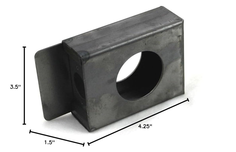 New Gate Lockbox Single Hole Weldable Steel 3 1/2" x 4 1/4" x 1 1/2" Unpainted