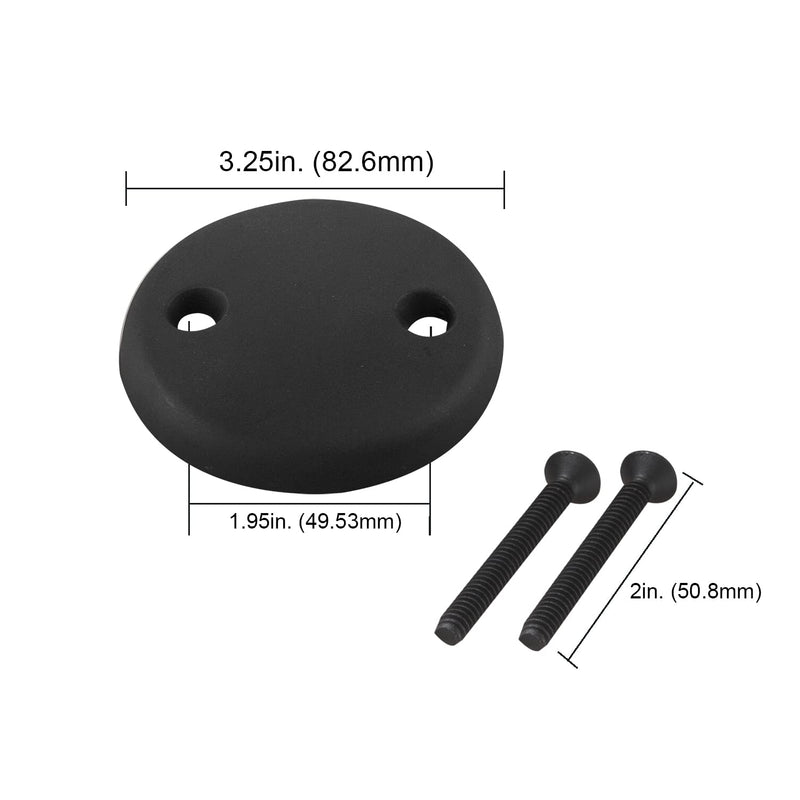 Lift and Turn Bathtub Drain Trim Kit,Two Hole Overflow Plate with Two Matching Screws, Easy to Install, Matte Black
