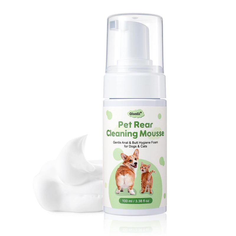 Pet Anal Gland Cleaner & Dog Butt Wash Mousse - No-Rinse Deodorizing Foam for Dogs & Cats - Deep Cleansing for Itchy Scooting, Fishy Odors & Sticky Mess