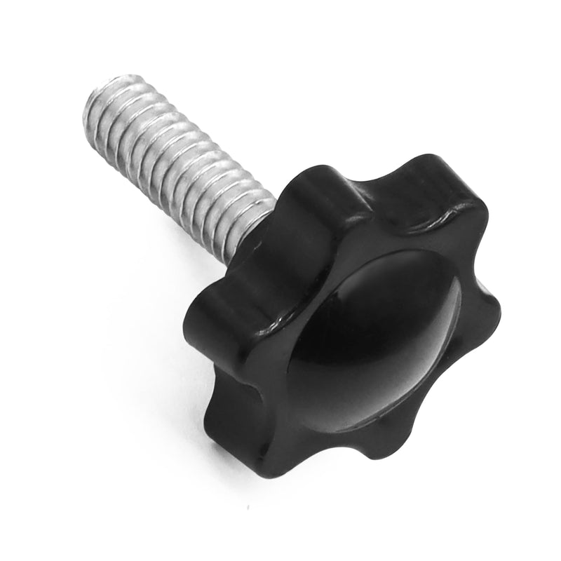 Xadnitu 10 Pieces 1/4''-20-1'' Thread Knob Plastic Star Shaped Nut Clamping Male Handle Tightening Screw Knobs for Replacing Umbrella Base 1/4''-20 x 1L