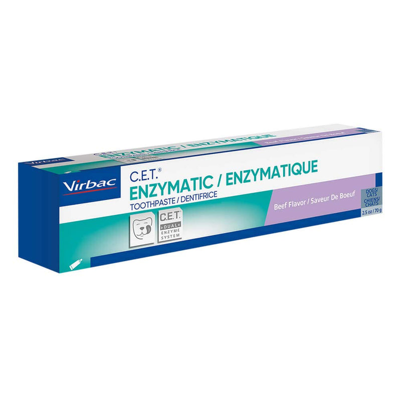 CET Virbac Plaque Tartar Control Enzymatic Dog and Cat Toothpaste, 2.5 oz, Beef - PawsPlanet Australia