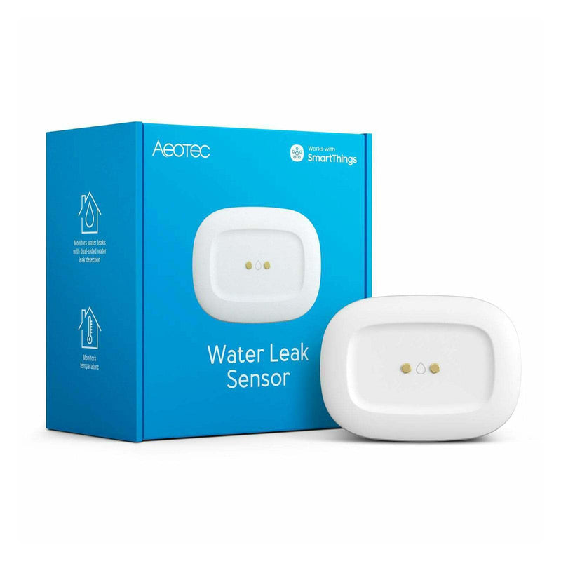 Aeotec SmartThings SmartThings Water Leak Sensor, ZigBee, Battery Powered, Smart Home Hub Compatible - NewNest Australia