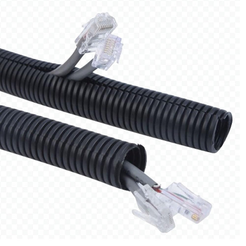 30 FT 1/2” Wire Loom Split Tubing,Dog Cat Cord Protector,Split Wire Loom Tubing Wire Conduit – Black (30FT 1/2") 30FT 1/2"