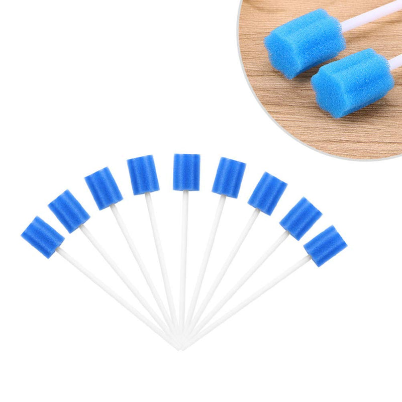Healifty Mouth Swabs for Elderly, 30pcs Disposable Medical Sponge Stick Oral Care Cleaning Sponge, Blue 30Pcs Blue