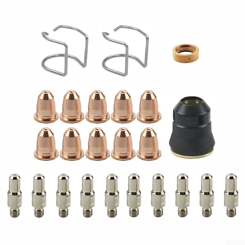 Plasma Cutter Parts, Electrode Tips Cups Consumables For Chicago Electric 95136 24pcs