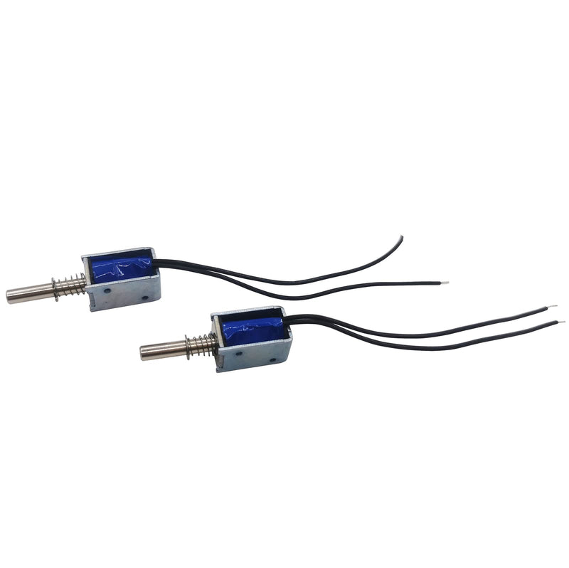 2PCS Mini Push Pull Linear Solenoid Electromagnet 5mm Stroke DC 5V~12V 25Ω Open Frame Mini Frames Actuator Electric DC Magnet Solenoid DS-0420S