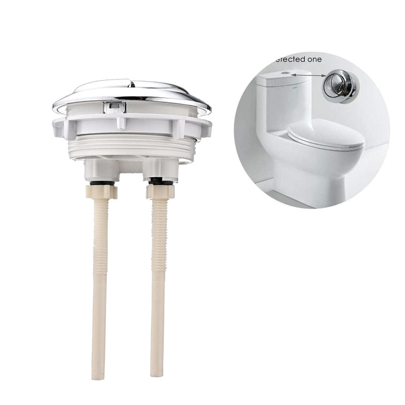 2 Pack 58mm/2.2 inch Dual Push Flushing Toilet Button Toilet Water Tank Button Toilet Button Flush Button Replacement with Thread Diameter 2 Pack 58mm