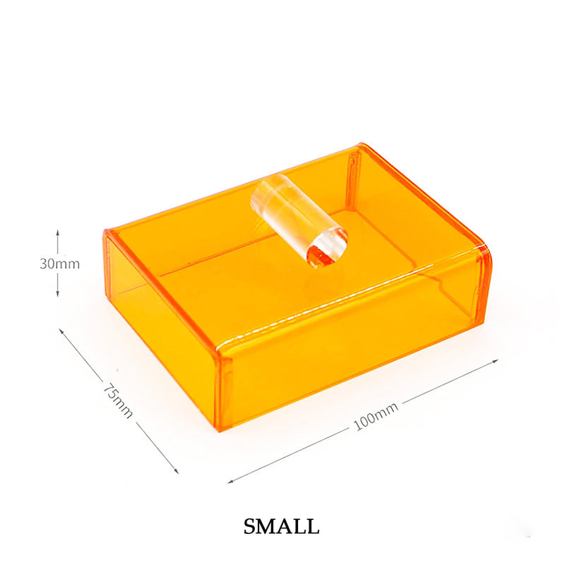 Dental Curing Light Protector Box Orange Ultraviolet Shield Cover Box with 2 Size (Small) Small
