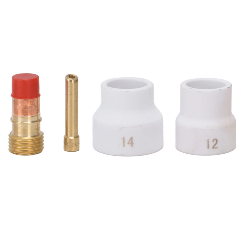 4PCS Gas Lens Kit Welding Torch Consumables Cup Electrode Holder Connector for WP 17 18 26